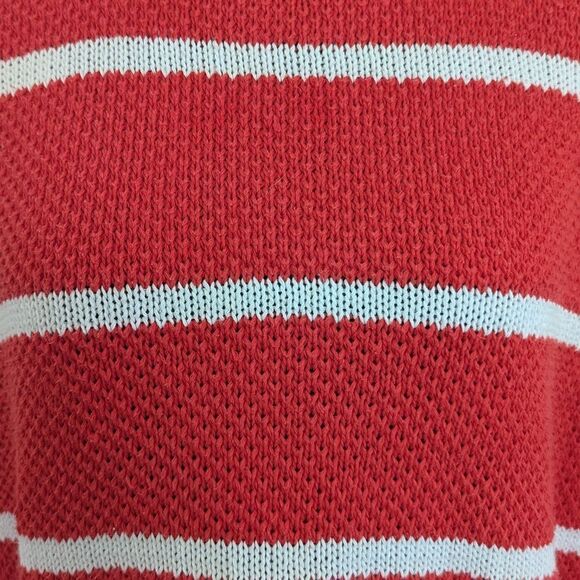 VTG Christian Dior Red White Stripes Sweater M Nautical Prep Coastal Retro Glam - Picture 5 of 9